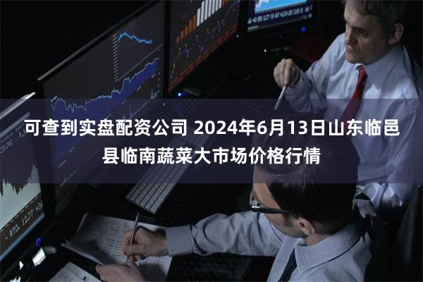 可查到实盘配资公司 2024年6月13日山东临邑县临南蔬菜大市场价格行情