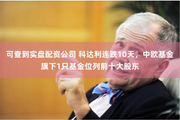 可查到实盘配资公司 科达利连跌10天，中欧基金旗下1只基金位列前十大股东