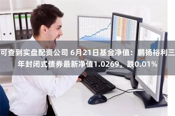 可查到实盘配资公司 6月21日基金净值：鹏扬裕利三年封闭式债券最新净值1.0269，跌0.01%